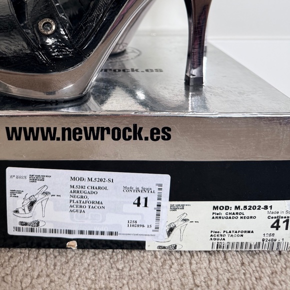 Vintage New Rock Platform Stilettos, Model M.5202-S1, Size EU41 - Picture 9 of 11